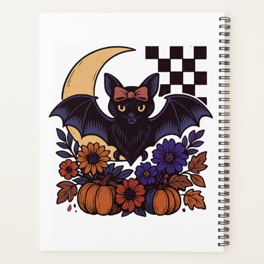 Chauve d'Halloween rétro avec lune Gothique esthét (Dos)