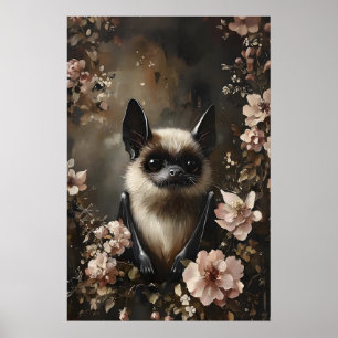 Chauve-souris avec impression de fleurs, impressio