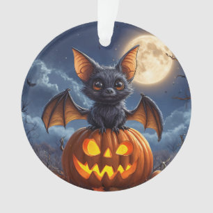 Chauve-souris de dessin animé adorable perché sur