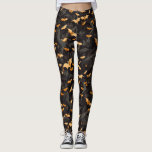 Chauve-souris éffrayante d'Halloween noir orange b<br><div class="desc">Préparez-vous pour Halloween avec ces leggings déplaisants,  éffrayants mais mignons,  à thème Halloween. Recouvertes de petites chauves-souris oranges sur un arrière - plan noir,  ces leggings apporteront un peu de plaisir à votre style Halloween. Créé par Simply Farmhouse Press.</div>
