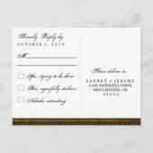 Chauve-souris gothique Brown et carte postale RSVP (Dos)