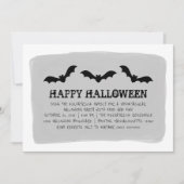 Chauve-souris gris Aquarelle Invitation de la fête (Devant)