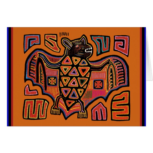 Chauve-souris Mola Indienne Kuna (Devant horizontal)