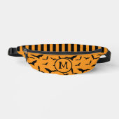 Chauve-souris Motif orange noir Monogramme (Recto)