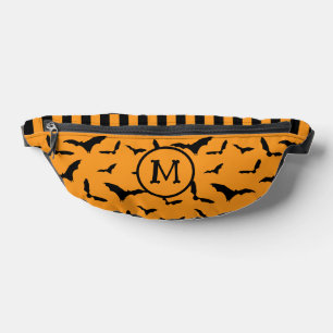 Chauve-souris Motif orange noir Monogramme