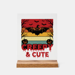 Chauve-souris vintage effrayante et mignonne d'Hal