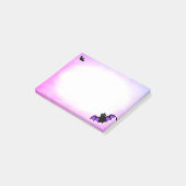Chauve-souris volante d'Halloween sur post-it viol (Incliné)
