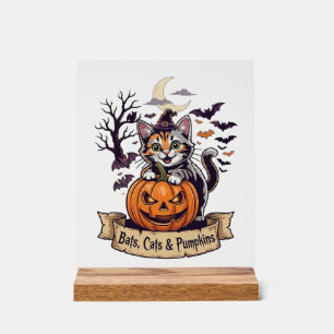 Chauves-souris Chats Citrouilles Halloween Sorcièr