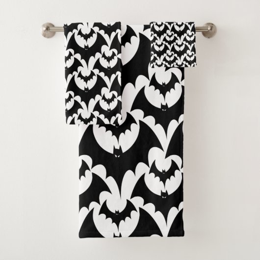 Chauves-souris de HALLOWEEN noir et blanc motif Va (En situation)