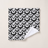 Chauves-souris de HALLOWEEN noir et blanc motif Va (Gant de toilette)