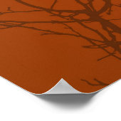 Chauves-souris et arbres d'Halloween - Affiche (Coin)