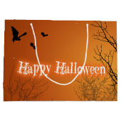 Chauves-souris et arbres d'Halloween - Grand sac c (Dos)