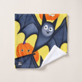 Chauves-souris et Citrouilles (Gant de toilette)