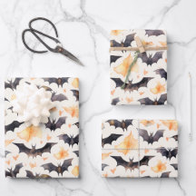 Chauves-souris et feuilles d'automne Élégant Hallo
