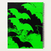 Chauves-souris noires en vert vol (Dos)