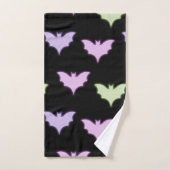 Chauves-souris violet rose néon coloré Halloween (Serviette à main)