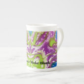 Chaux bleu violet Abstraite d'os Chine Mug (Devant droit)