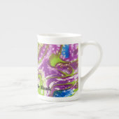 Chaux bleu violet Abstraite d'os Chine Mug (Droite)