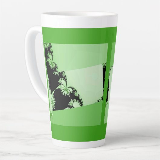 Chaux de jardin fractale Latte Mug (Angle gauche)