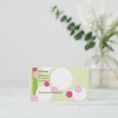 Chaux de KRW et carte de visite rose de coutume de (Debout devant)