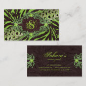 Chaux de léopard de zèbre de mode de carte de (Devant / Derrière)