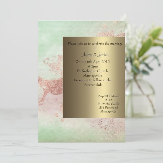 Chaux et couleurs de terre faire-part de mariage n (Debout devant)