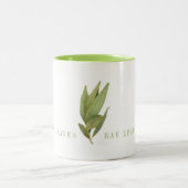 Chaux FEUILLES de LIME FRAÎCHE Mug à deux tons (Centre)