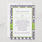 Chaux IMPRIMÉE de RUBAN, invitation pourpre de (Dos)