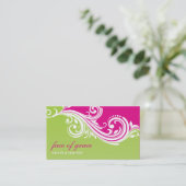 chaux rose tourbillon carte de visite élégant (Debout devant)