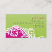 chaux rose tourbillon carte de visite élégant (Dos)