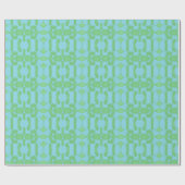 Chavanel Brushstroke Ikat in Green and Aqua Cadeaupapier (Vlak)