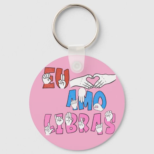 Chaveiro Eu amo Libras Sleutelhanger (Voorkant)