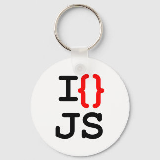 "Chaveiro I {} JS - Ik hou van Javascript" Sleutelhanger