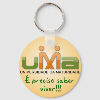 Chaveiro UMA É preciso saber viver Amarelo Sleutelhanger