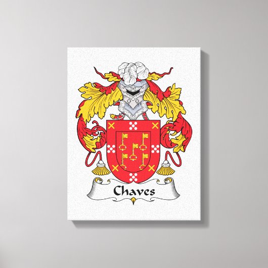 Chaves Family Crest Canvas Afdruk (Voorkant)