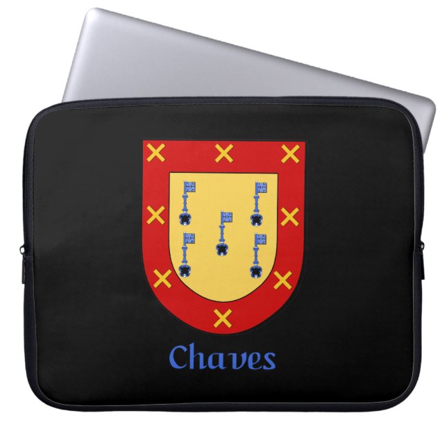 Chaves Family Shield Electronics Bag Laptop Sleeve (Voorkant)