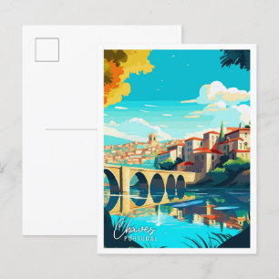 Chaves Portugal Art vintage reisillustratie Briefkaart