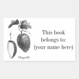  chayote etsplaat rechthoekige sticker
