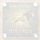 Chazak Ve'ematz Glazen Onderzetter (Achterkant)