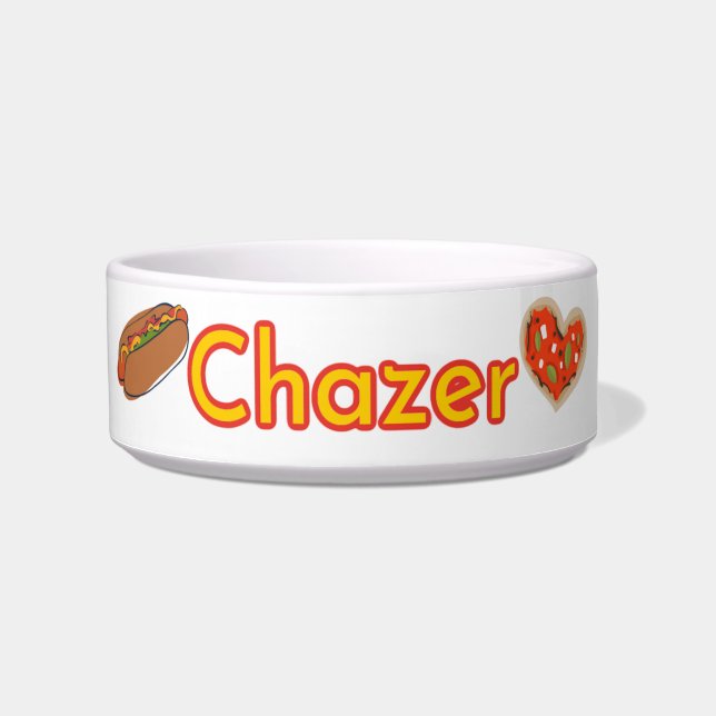 "Chazer" Ceramic Pet Bowl Voerbakje (Voorkant)