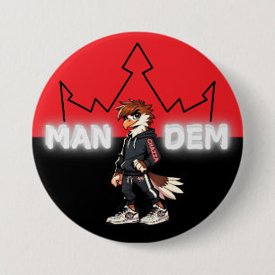 Chazza - Mandem Collectie -SVBK- SILVERBCKK TTV Ronde Button 7,6 Cm