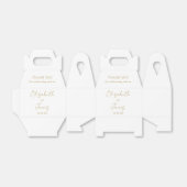 CHC Gold Elegant Script Wedding Dank u Bedankdoosjes (Uitgevouwen)