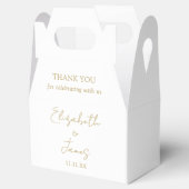 CHC Gold Elegant Script Wedding Dank u Bedankdoosjes (Geopend)