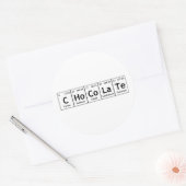 CHCoLaThe Science Periodic Table Words Elements Ronde Sticker (Envelop)
