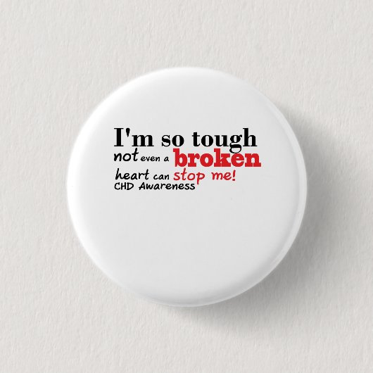 CHD Awareness Gift Ronde Button 3,2 Cm (Voorkant)