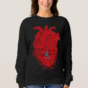 CHD Awareness Red Congenital Heart Defect Brave He Trui