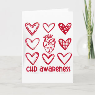 CHD-bewustzijn Hart Anatomisch Hartziekte Maand Kaart