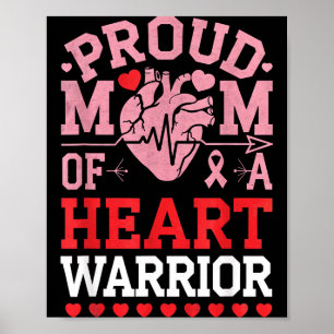 CHD-bewustzijn Hartziekte Moeder Warrior Ondersteu Poster