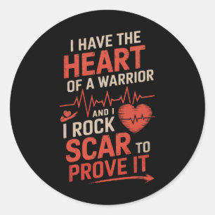 CHD Bewustzijn Hartziekte Warrior Support Surger Ronde Sticker