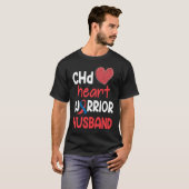 CHD Heart Disease Warrior Proud Husband Awareness  T-shirt (Voorkant volledig)